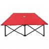 Tumbona plegable para 2 personas acero roja 3