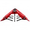 Tumbona plegable para 2 personas acero roja 4