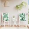 Almofadas de cadeira 2 pcs Padrão de folhas 100 x 50 x 3 cm 1