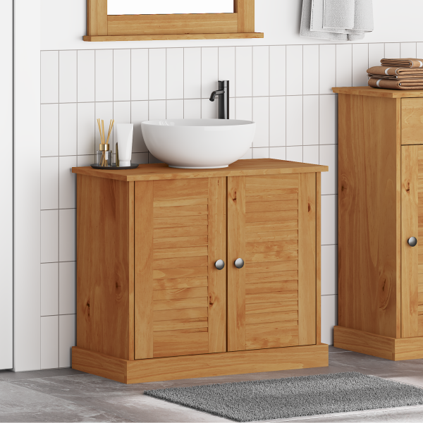 Unidades de Tocador de Baño Marrón miel 67.5 x 34 x 59 cm D