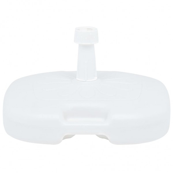 Base de sombrilla rellenable arena/agua plástico blanco 16 L M 2