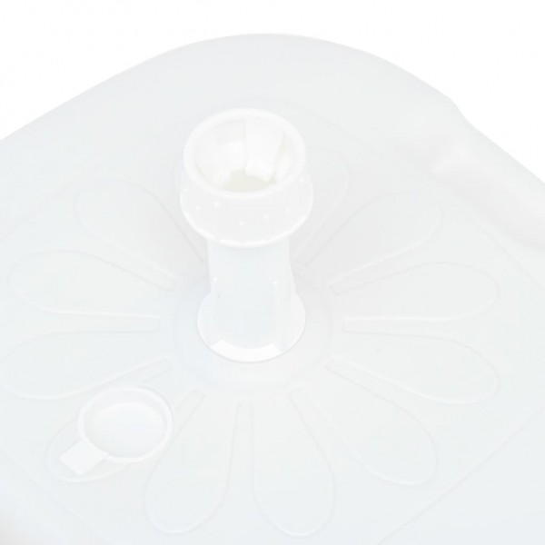 Base de sombrilla rellenable arena/agua plástico blanco 16 L M 5