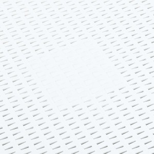 Mesa auxiliar de plástico blanco 54x54x36.5 cm H