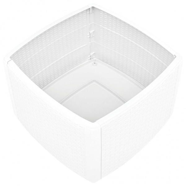 Mesa auxiliar de plástico blanco 54x54x36.5 cm M 5