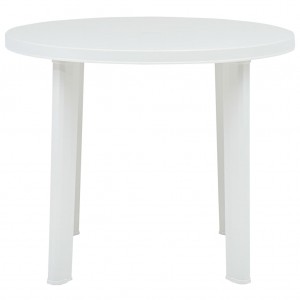 Mesa de jardim 89 cm plástico branco H