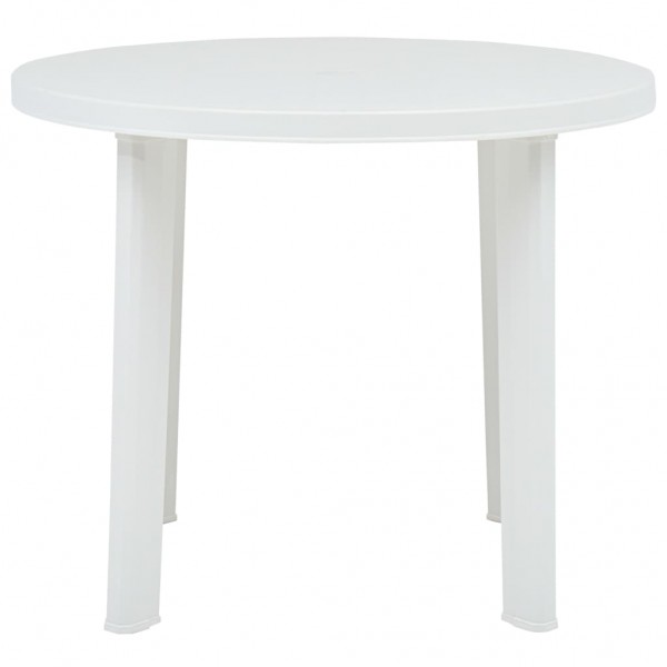 Mesa de jardim 89 cm plástico branco M 2
