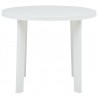 Mesa de jardim 89 cm plástico branco 2
