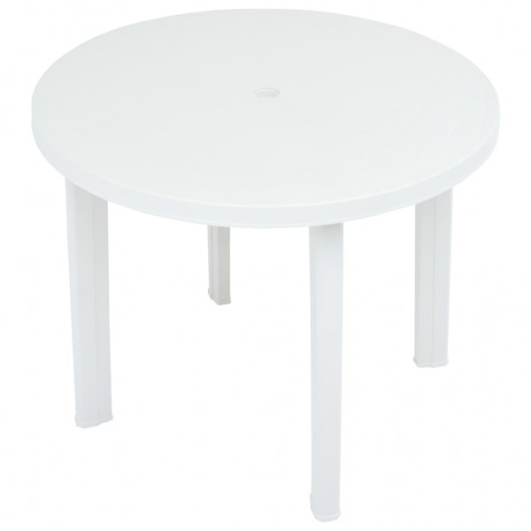 Mesa de jardim 89 cm plástico branco M 3