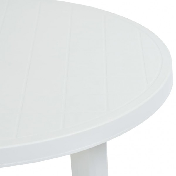 Mesa de jardim 89 cm plástico branco M 4