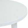 Mesa de jardim 89 cm plástico branco 4