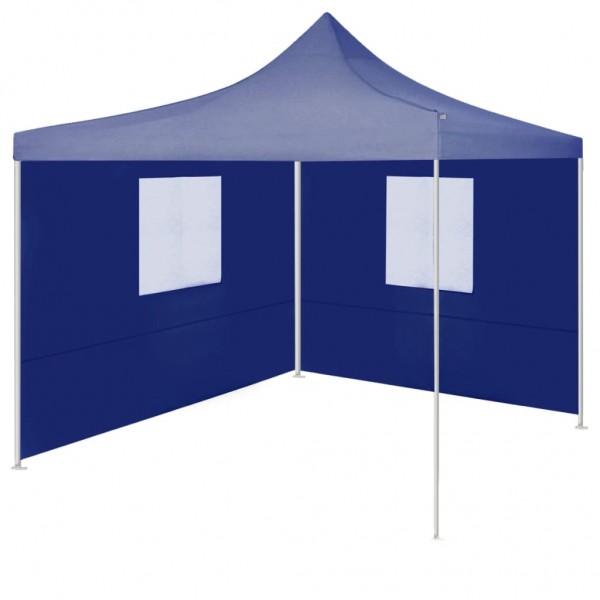 Carpa plegable profesional con 2 paredes acero azul 2x2 m D