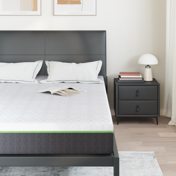 Colchones Blanco y gris 100% tejido jacquard de poliéster M 3