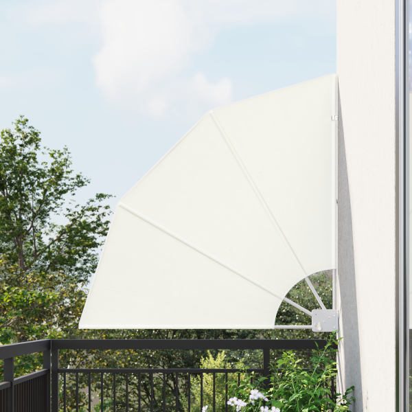 Pantalla de Privacidad para Balcón Crema 115 x 115 cm tela D