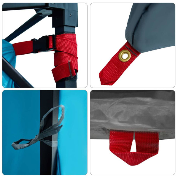 Barraca com telhado Outros com ventilação de ar Azul e Preto 291 x 291 cm M 5