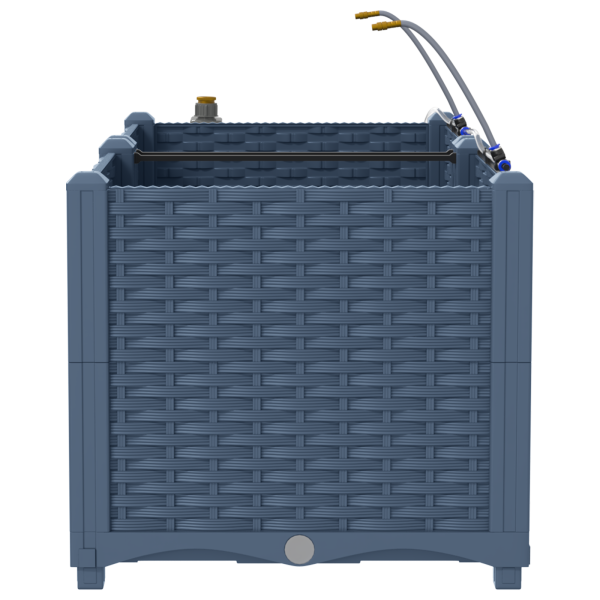 Vaso de Jardim Cestaria Cinzeto 40 x 40 x 126cm Plástico M 5