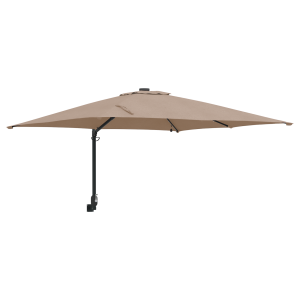 Parasol de jardín Taupé 248.5 x 247.5 x 160 cm tela H