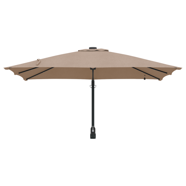 Parasol de jardín Taupé 248.5 x 247.5 x 160 cm tela M 4