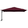 Parasol de jardín Rojo burdeos 248.5 x 247.5 x 160 cm tela 5
