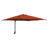 Parasol de jardín Terracota 248.5 x 247.5 x 160 cm tela 2