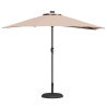 Parasol de jardín Taupé 294 x 150 x 224 cm tela 3