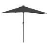 Parasol de jardín Negro 294 x 150 x 224 cm tela 2