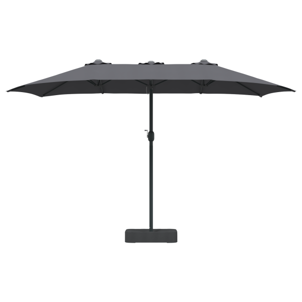 Parasol de jardín Antracita 385 x 209 x 244 cm tela M 4