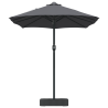 Parasol de jardín Antracita 385 x 209 x 244 cm tela 5
