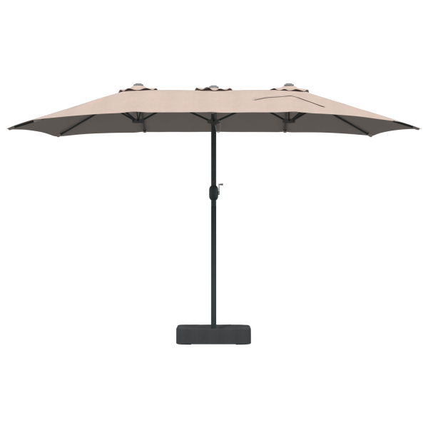 Parasol de jardín Taupé 385 x 209 x 244 cm tela M 4