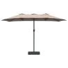 Parasol de jardín Taupé 385 x 209 x 244 cm tela 4