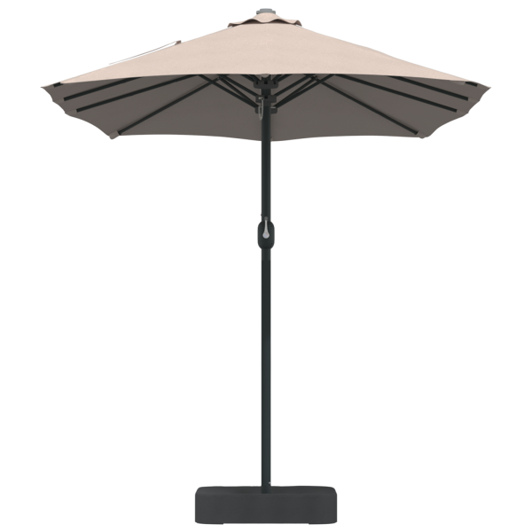 Parasol de jardín Taupé 385 x 209 x 244 cm tela M 5