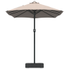 Parasol de jardín Taupé 385 x 209 x 244 cm tela 5