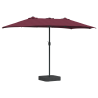 Parasol de jardín Rojo burdeos 385 x 209 x 244 cm tela 2