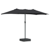 Parasol de jardín Negro 385 x 209 x 244 cm tela 2