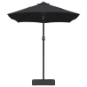 Parasol de jardín Negro 385 x 209 x 244 cm tela 5