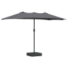 Parasol de jardín Antracita 385 x 209 x 244 cm tela 1