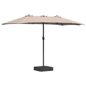 Parasol de jardín Taupé 385 x 209 x 244 cm tela H