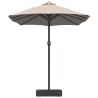 Parasol de jardín Taupé 385 x 209 x 244 cm tela 5