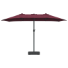 Parasol de jardín Rojo burdeos 385 x 209 x 244 cm tela 4
