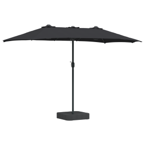 Parasol de jardín Negro 385 x 209 x 244 cm tela H