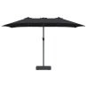 Parasol de jardín Negro 385 x 209 x 244 cm tela 4