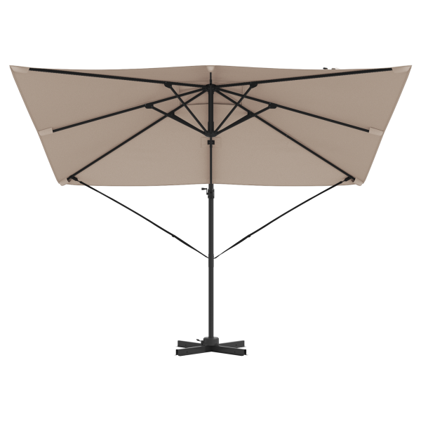 Parasol Roma Cinzento-acastanhado Largo Poliéster & Aço M 5