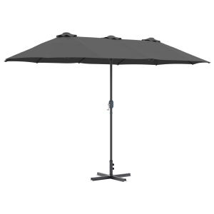 Parasol de jardín Antracita 380 x 196 x 235 cm H
