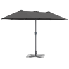 Parasol de jardín Antracita 380 x 196 x 235 cm 3