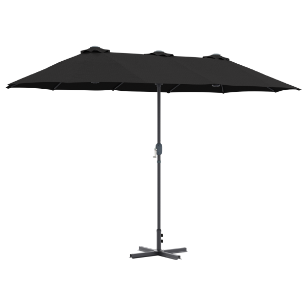 Guarda-sol de Jardim Preto 380 x 196 x 235 cm M 2