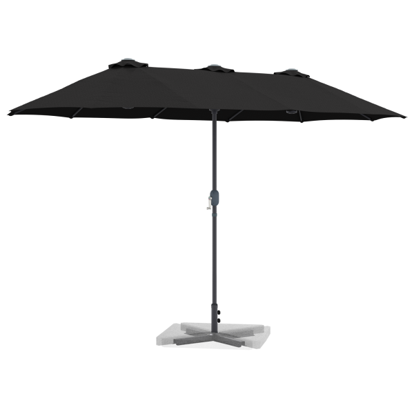 Parasol de jardín Negro 380 x 196 x 235 cm M 3