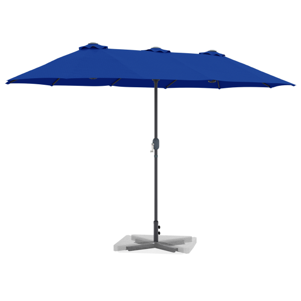 Parasol de jardín Azul 380 x 196 x 235 cm M 3