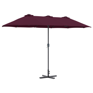 Parasol de jardín Rojo burdeos 380 x 196 x 235 cm H