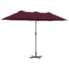 Parasol de jardín Rojo burdeos 380 x 196 x 235 cm 2