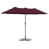 Parasol de jardín Rojo burdeos 380 x 196 x 235 cm 3