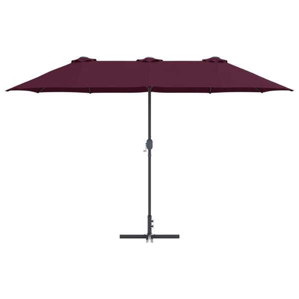 Parasol de jardín Rojo burdeos 380 x 196 x 235 cm M 5